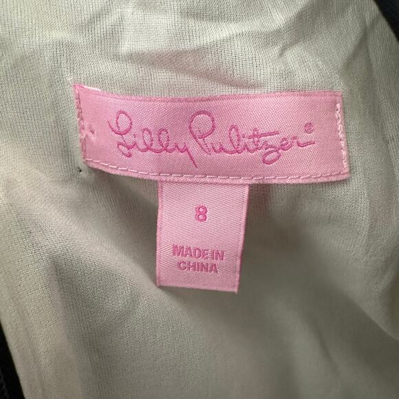 Lilly Pulitzer Matty Shift Dress Black Cream Lace 8 - Picture 9 of 11